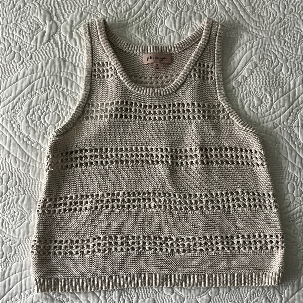 Philosophy Tan/Nude Knit Top